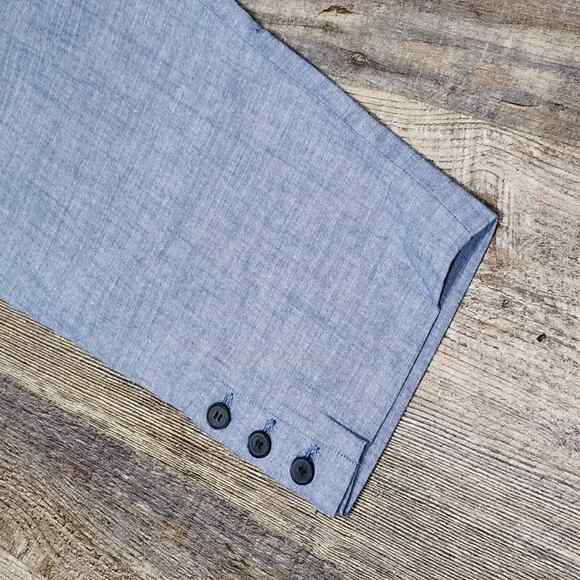 Talbots the‎ perfect crop 3 button Chambray blue plus size 16WP NEW!! - Picture 10 of 11